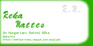reka mattes business card